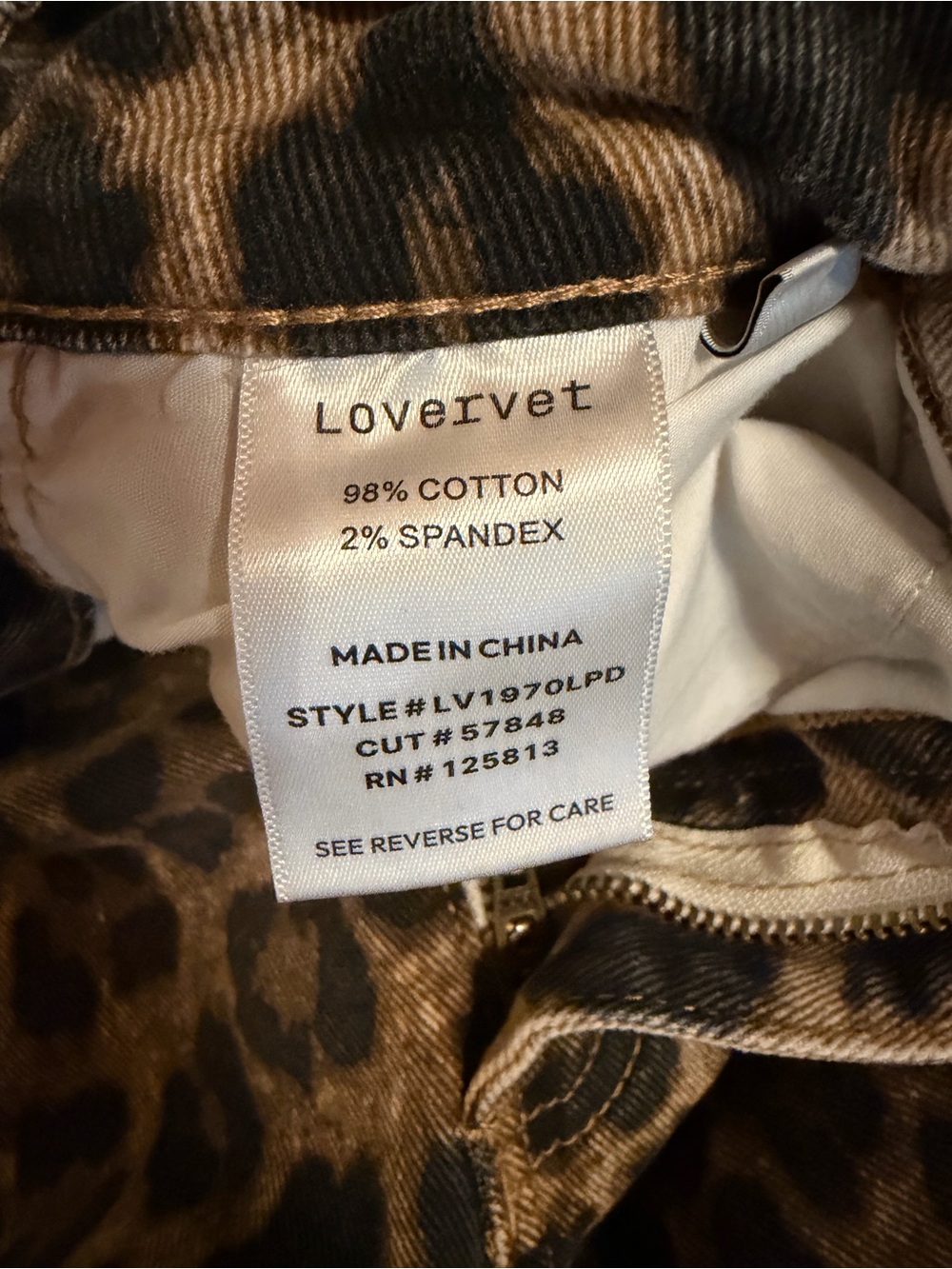 Leopard Print Straight Leg Jeans - Brown/Black by Lovers + Friends - Picture 4 of 5